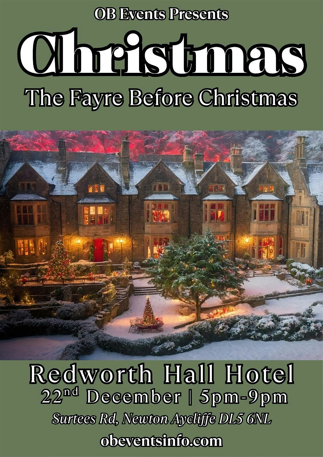 The Fayre Before Christmas - Redworth Hall Hotel, 22 December | Event in Newton Aycliffe | AllEvents