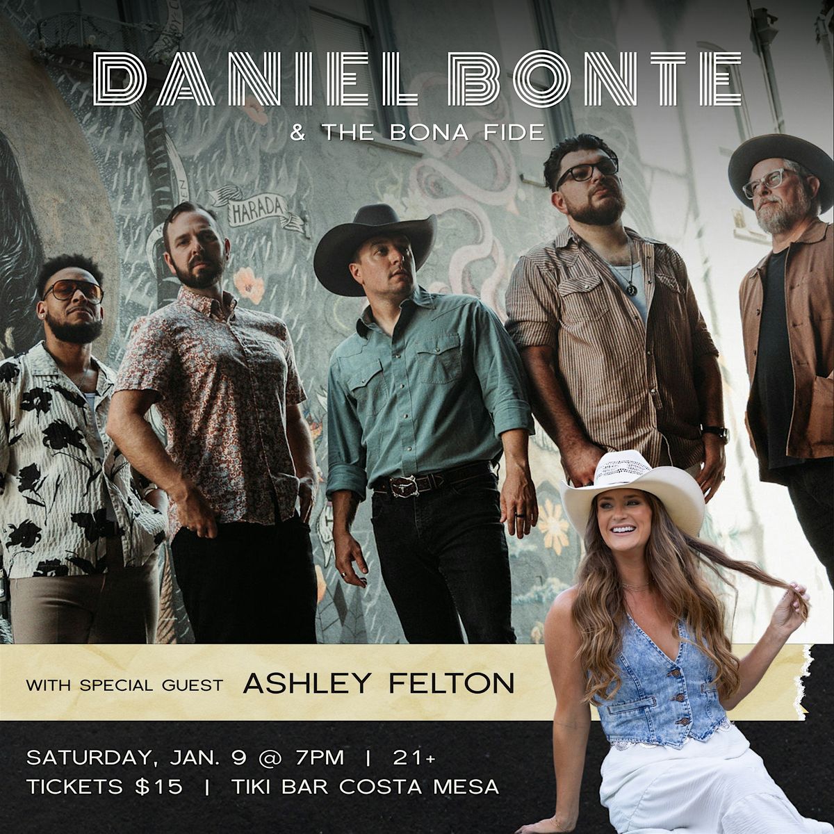 Live @Tiki Bar: The Bona Fide w/Ashley Felton, 9 January | Event in Costa Mesa | AllEvents