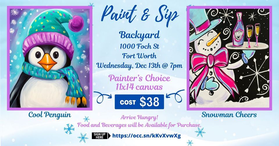 Paint & Sip at Backyard, 1000 Foch St, Fort Worth, TX 76107-2920