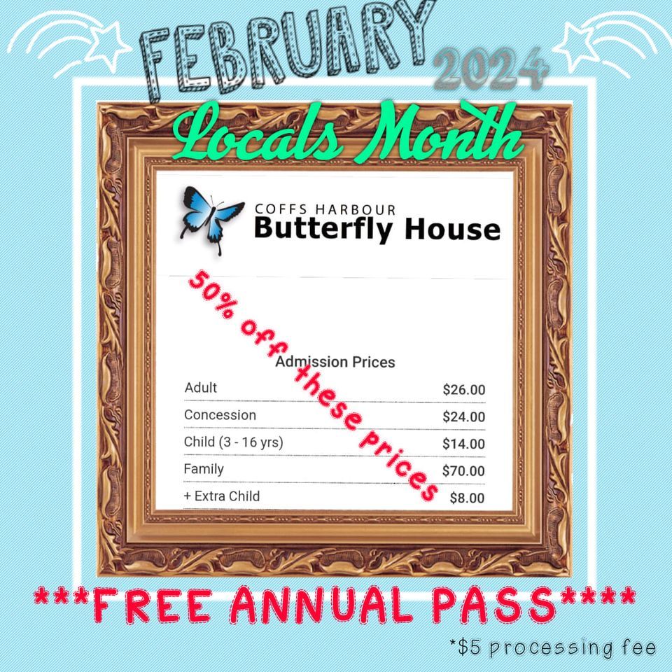 Coffs Harbour Butterfly House Local Deal Extended, 5 Strouds Road