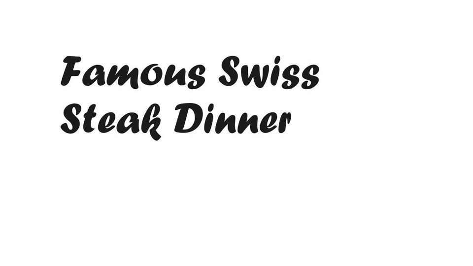 Swiss Steak Dinner, Vienna United Methodist Church, February 4 2024