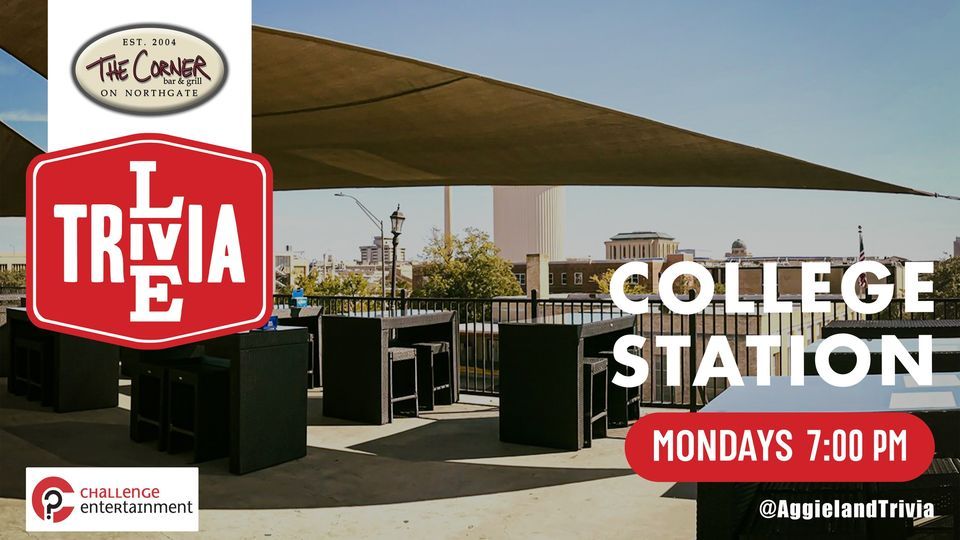 FREE WEEKLY Live Trivia Nights at The Corner Bar & Rooftop Grill, The