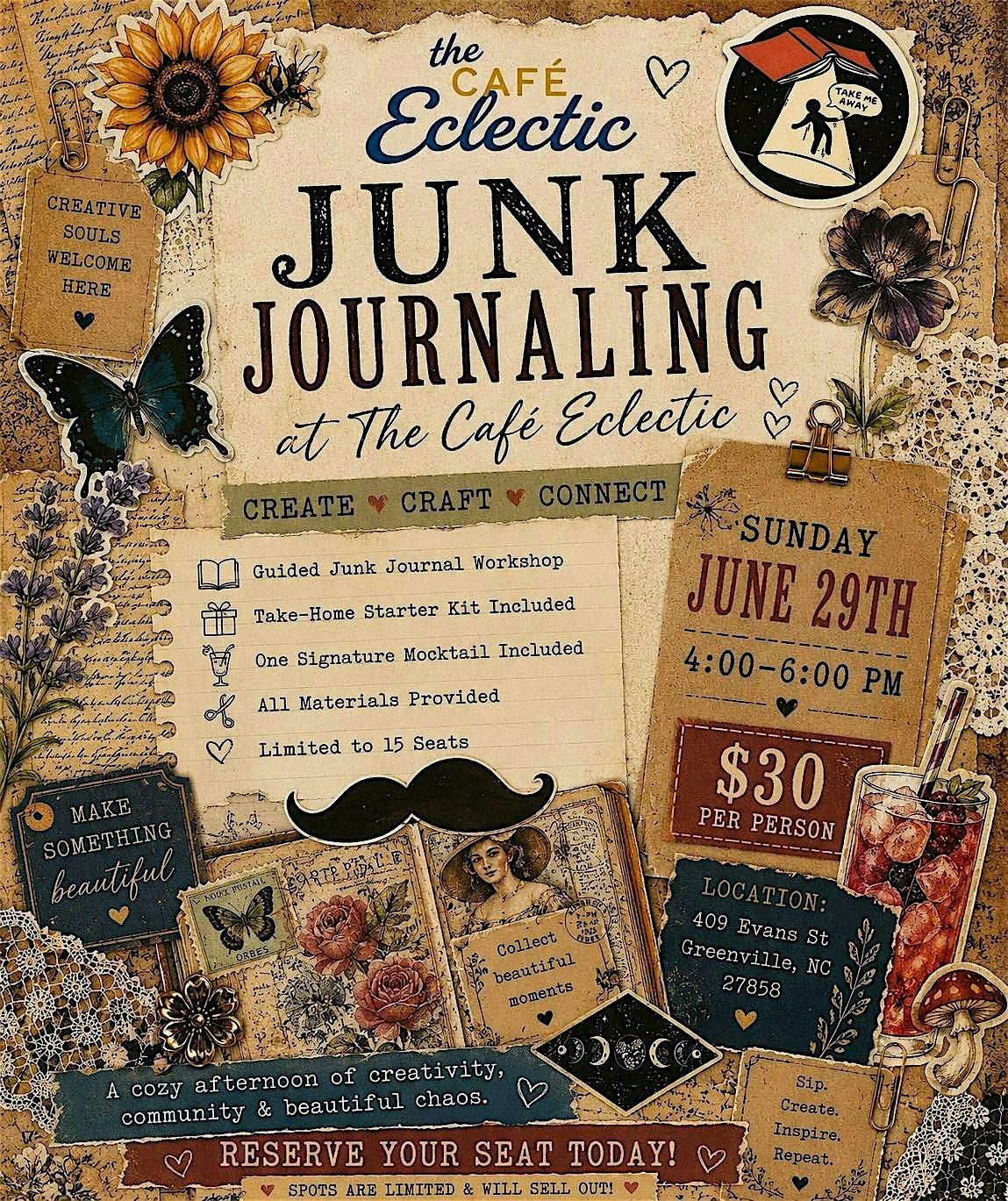 Junk Journaling, 409 Evans St suite c, Greenville, 28 June 2026