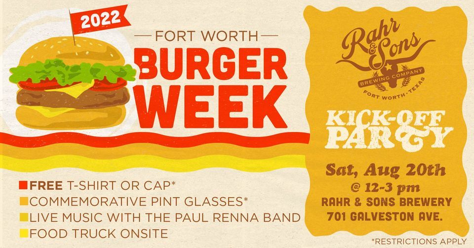 Fort Worth Burger Week KickOff Party 2025, Rahr & Sons Brewing Co
