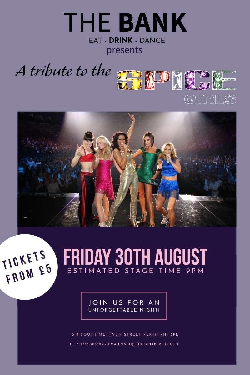 Tribute Night To Spice Girls, 30 August | Event in Perth | AllEvents