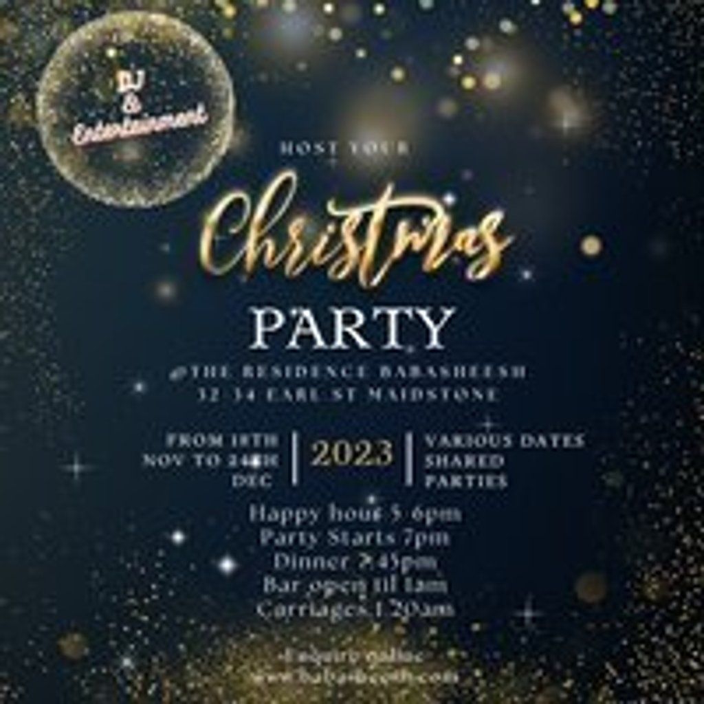 Christmas Party, The Residence Babasheesh, Maidstone, 13 December 2025