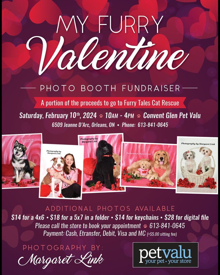 My Furry Valentine Pet Portraits at Convent Glen Pet Valu Saturday Feb