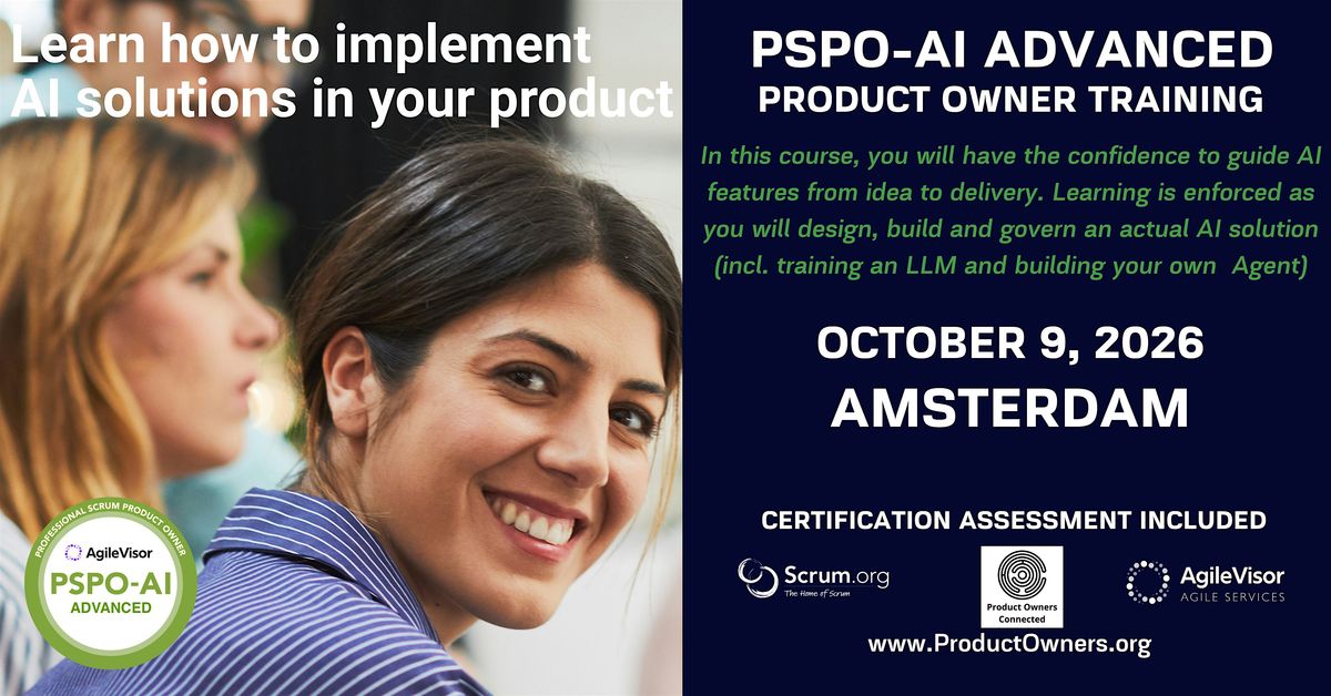 Product Owner - AI Advanced (PSPO-AIA) | A Scrum.org Certified Training.