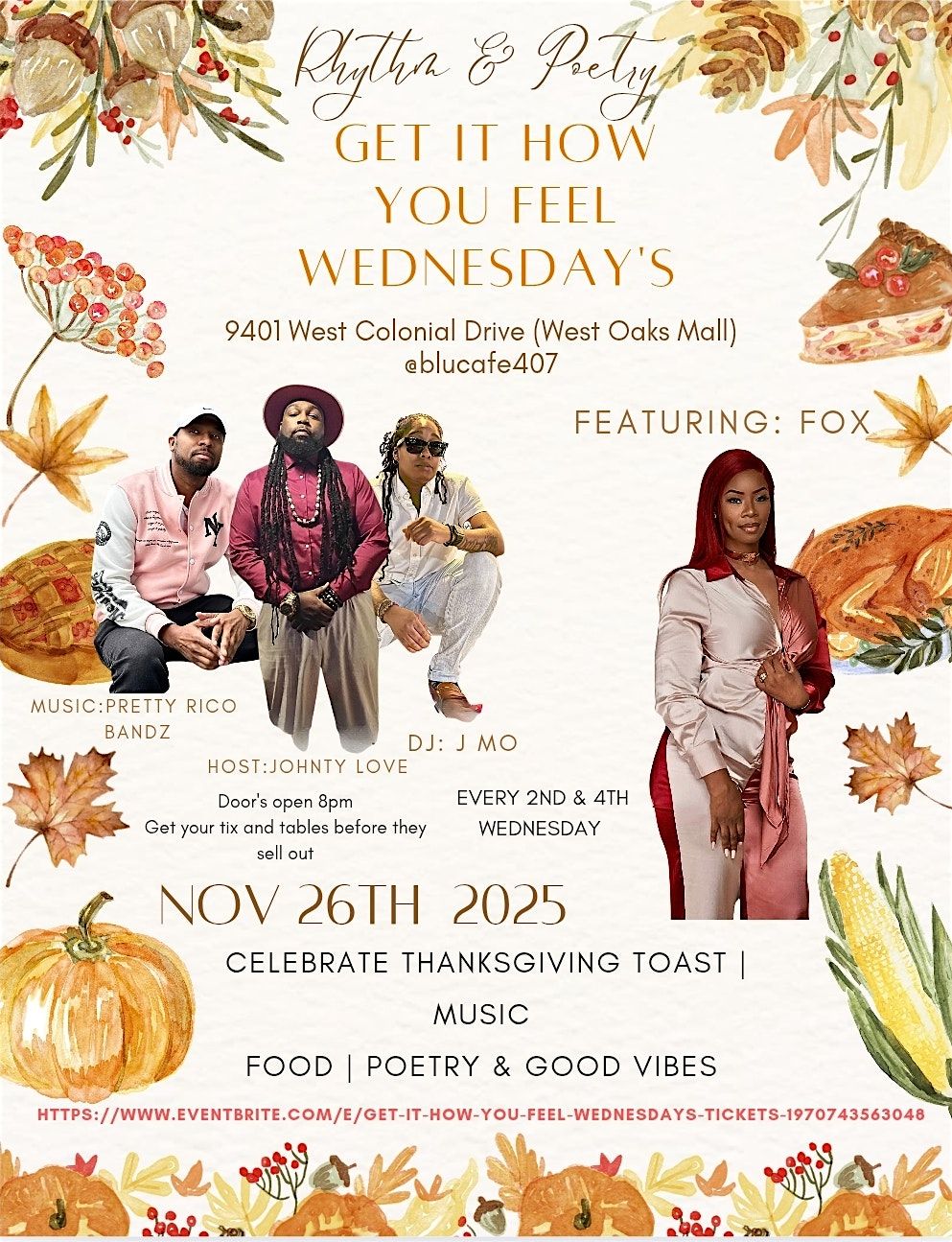 Get It How You Feel Wednesdays, 26 November | Event in Ocoee | AllEvents