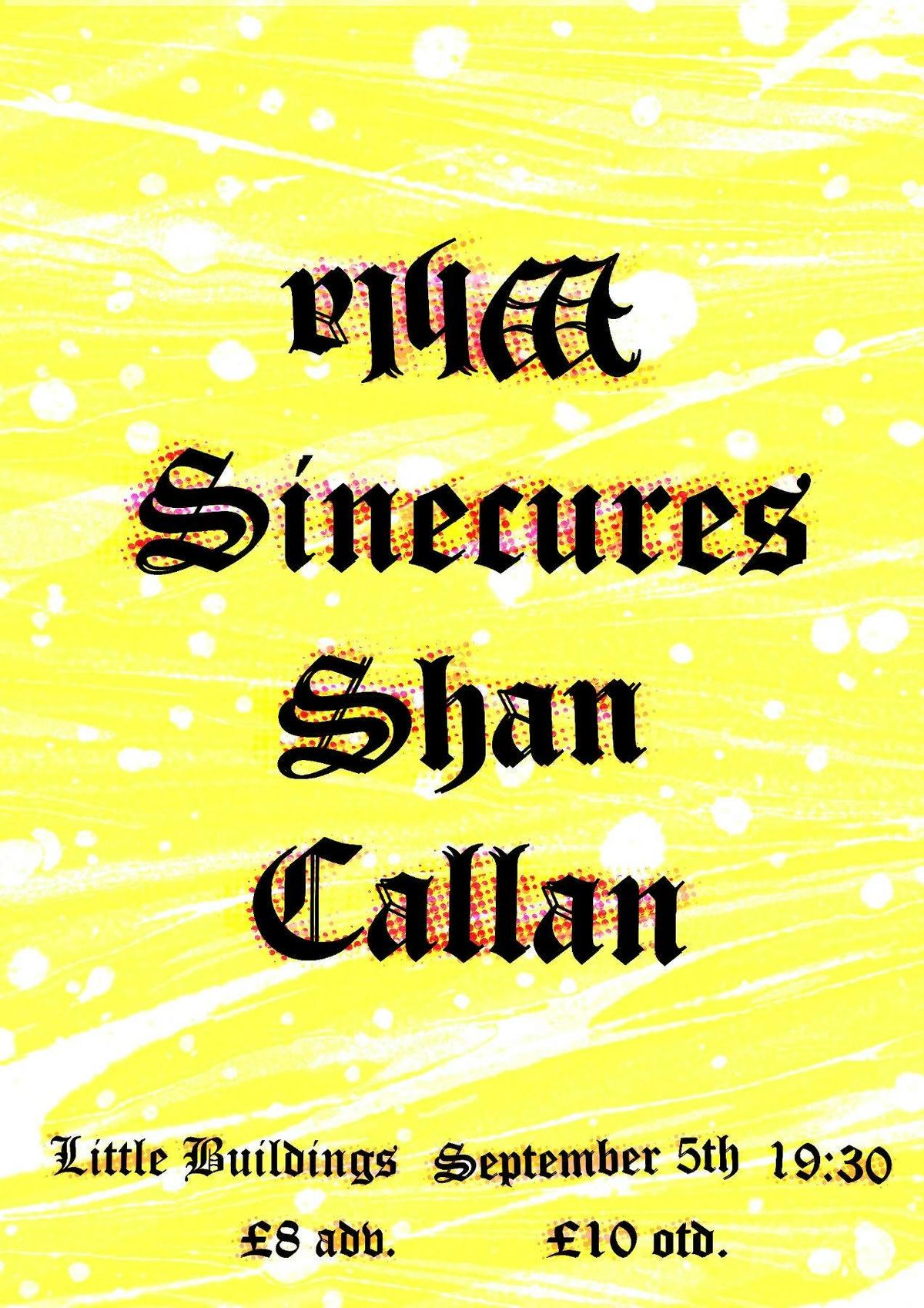 Waheela//Sinecures//Shan//Callan, 5 September | Event in Newcastle Upon Tyne | AllEvents