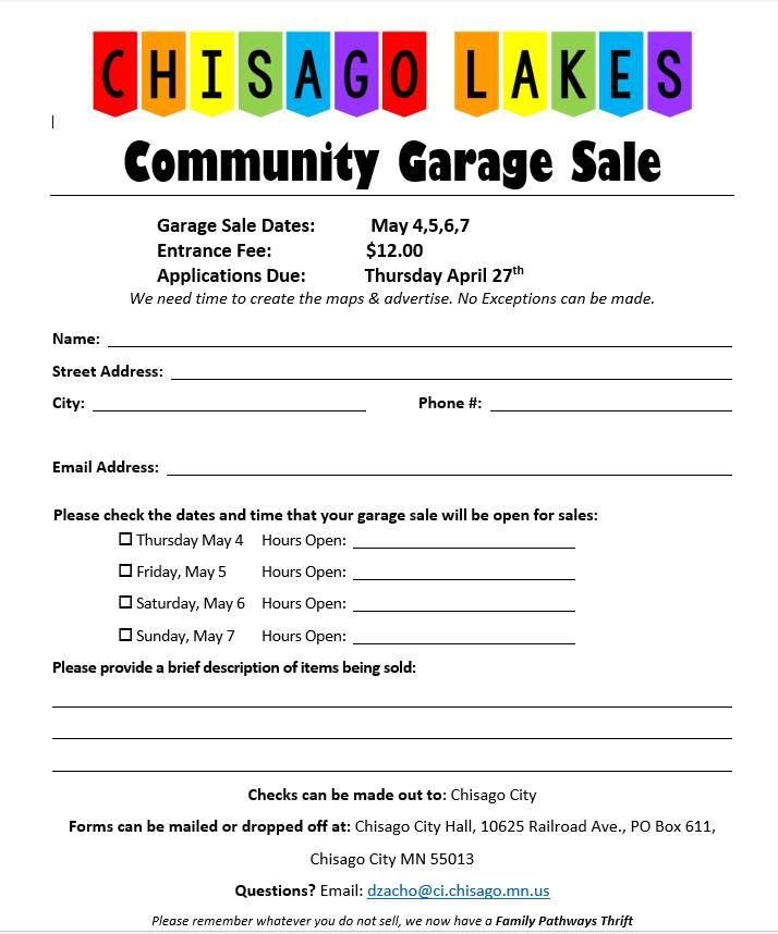 CHISAGO CITYWIDE SPRING SALES! , City of Chisago City, 4 May 2023