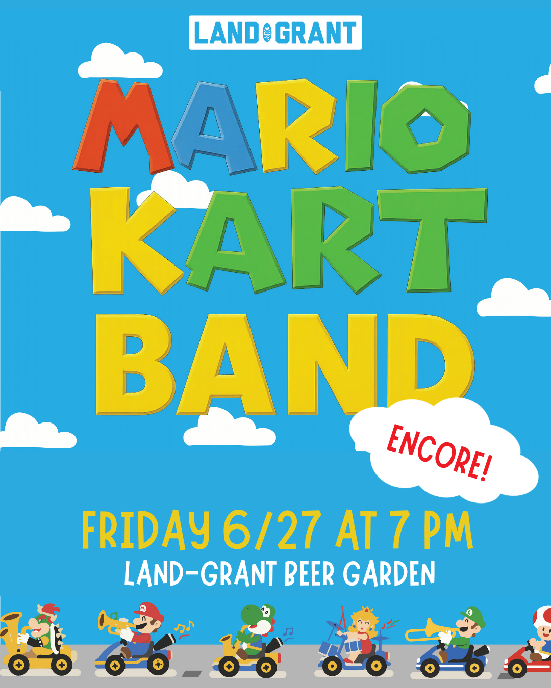 Mario Kart Band at John, James and Clara Knight Stage, 30 August | Event in Akron | AllEvents