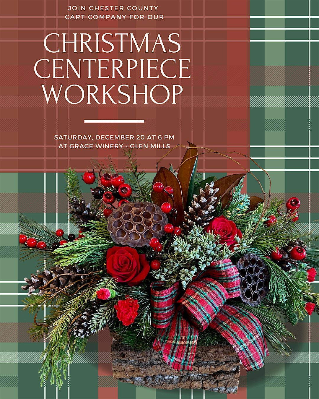 Christmas Centerpiece Workshop at Grace Winery in Glen Mills, PA, 20 December | Event in Glen Mills | AllEvents
