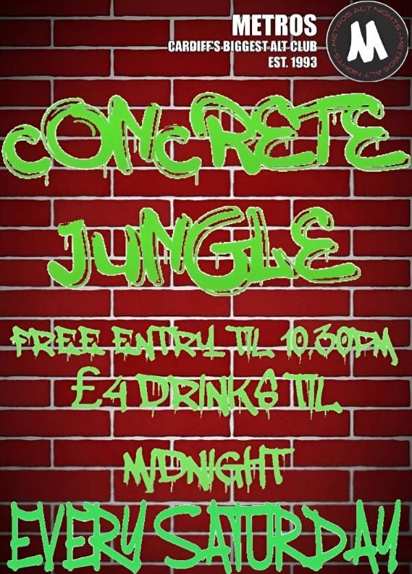 Concrete Jungle - Saturday 11th October, 11 October | Event in Cardiff | AllEvents