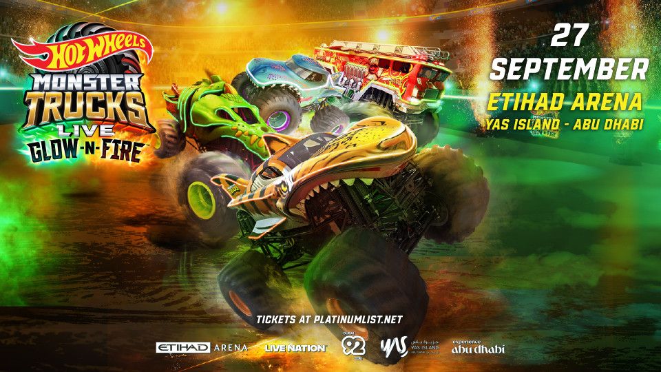 Hot Wheels Monster Trucks Live™: Glow-N-Fire in Abu Dhabi, 27 September | Event in Abu Dhabi | AllEvents