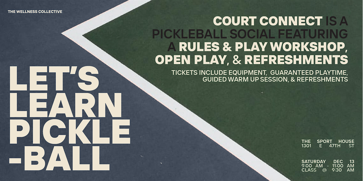 Court Connect: Pickleball Edition, 13 December | Event in Chicago | AllEvents