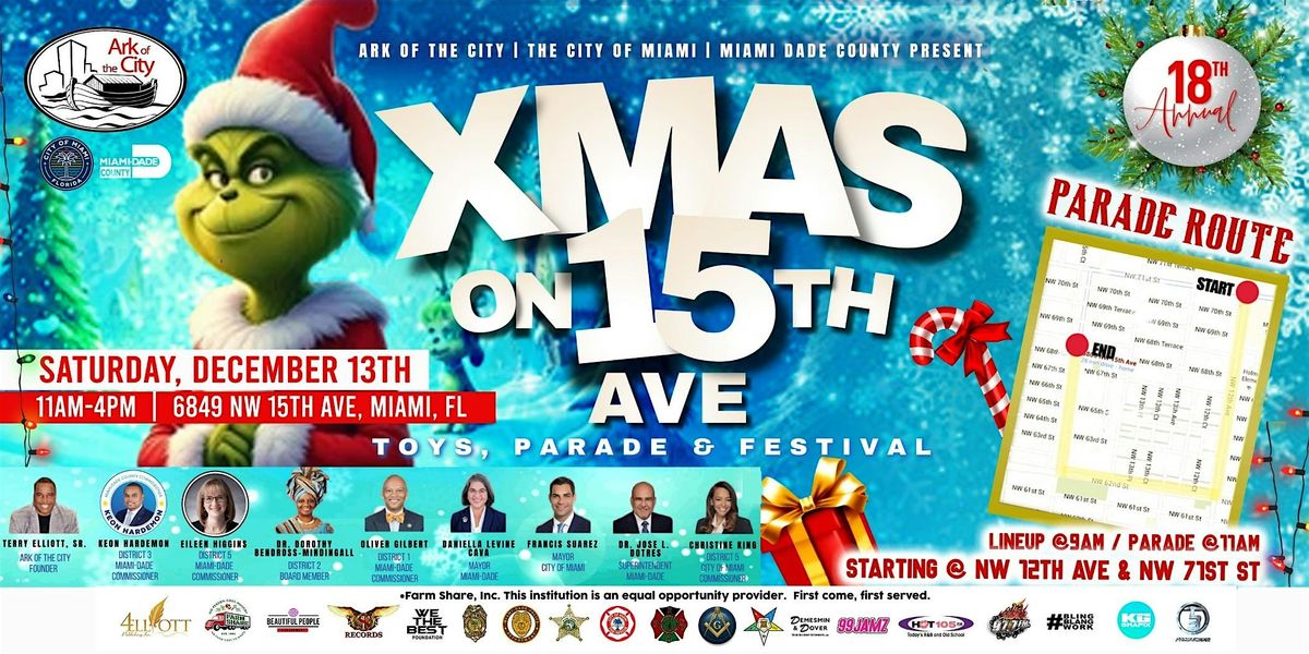 The 18th Annual Christmas on 15th Ave - Inner City Parade & Festival, 13 December | Event in Miami | AllEvents