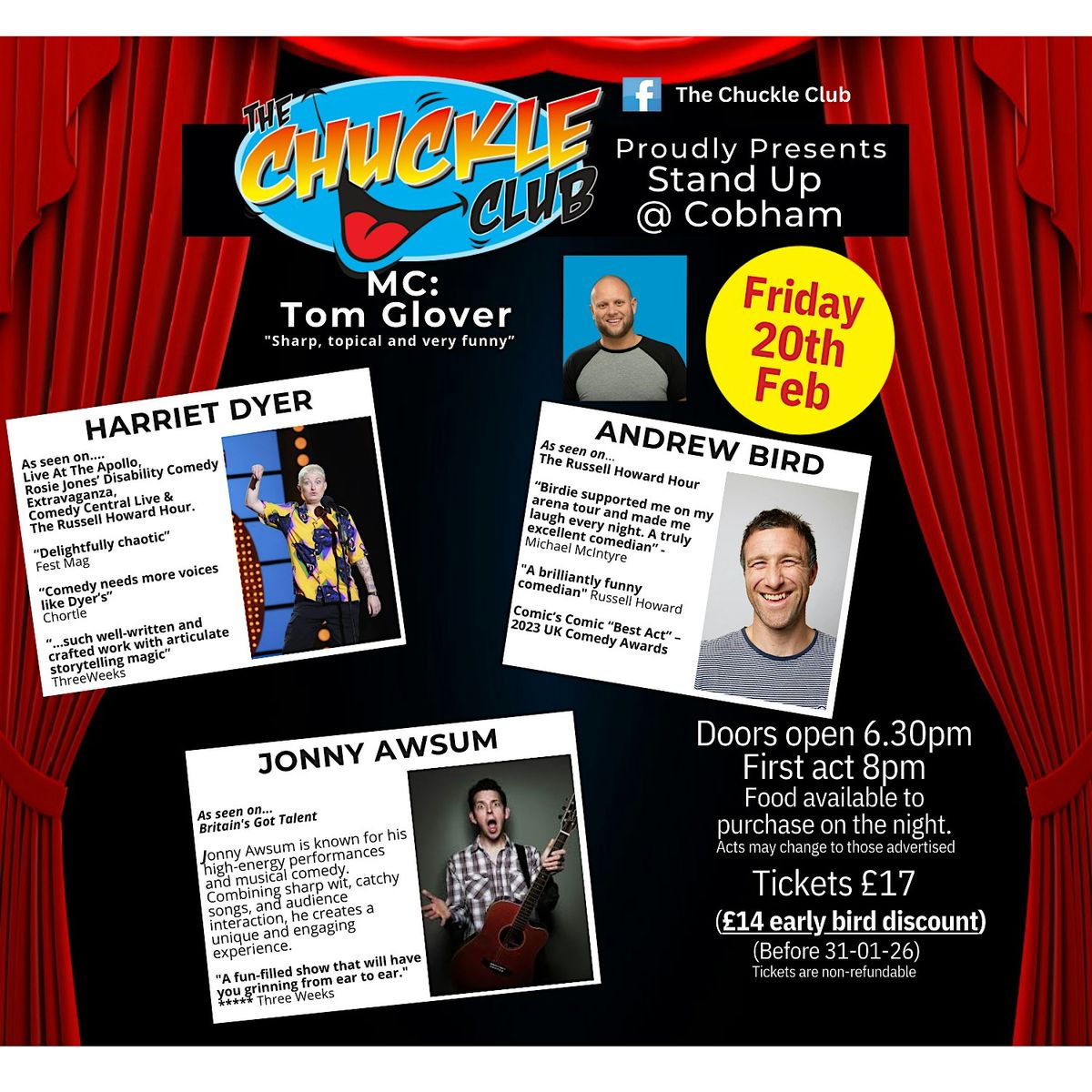 Stand Up @ Cobham, 20 February | Event in Ashington | AllEvents