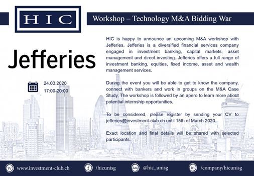 Jefferies Technology M A Bidding War At Hic Investment Club