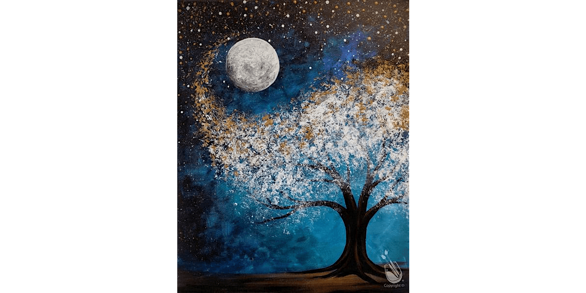 The Glow of the Stars Over the Forest - Paint and Sip in Houston | Classpop!™, 10 December | Event in Baytown