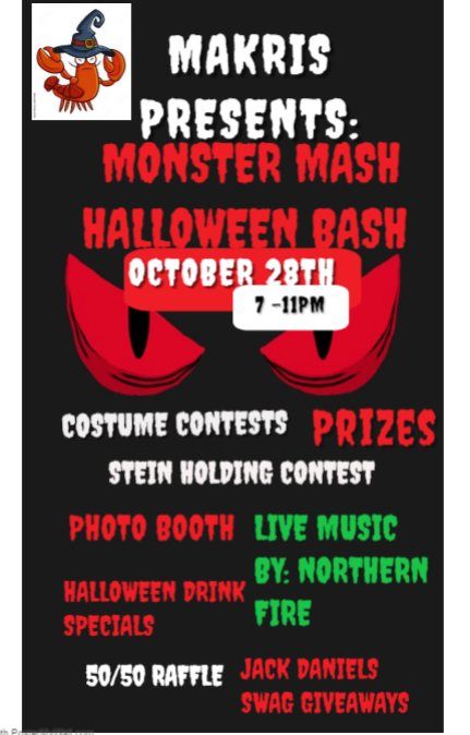 Makriss Annual Monster Mash Halloween Bash , Makris Lobster & Steak