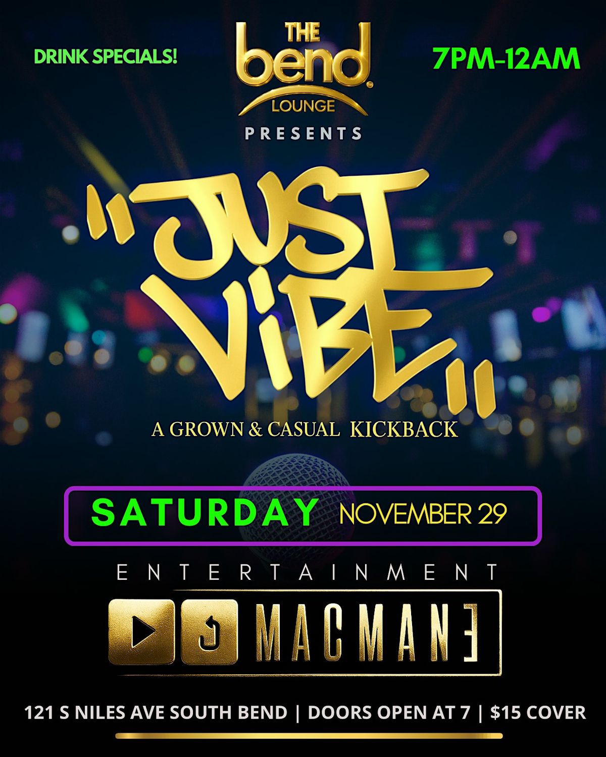 Just Vibe: A Grown & Casual Kickback!, 29 November | Event in South Bend | AllEvents