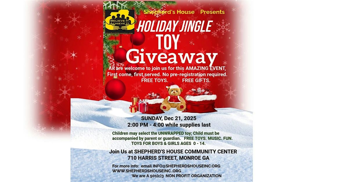 Holiday Jingle TOY GIVEAWAY, 21 December | Event in Monroe | AllEvents