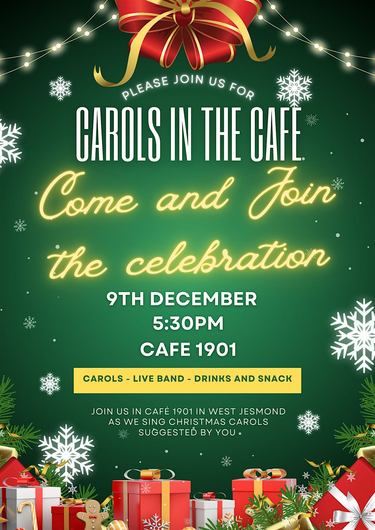 Carols in the Cafe 2025, 10 December | Event in Newcastle Upon Tyne | AllEvents