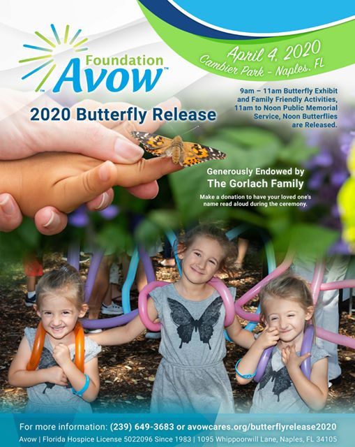 2020 Butterfly Release Avow Foundation, Cambier Park, Naples, April 4