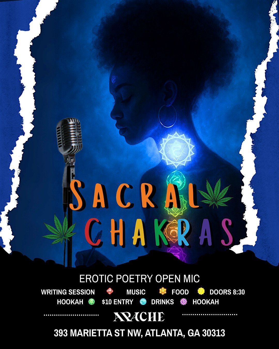 Sacral Chakras: Poetry Open Mic, Writing Session, & Artist Showcase, 9 December | Event in Atlanta | AllEvents