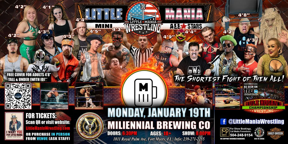 West Palm Beach, FL- Little Mania Mini Wrestling @ The Banyan Live, 21 January | Event in West Palm Beach