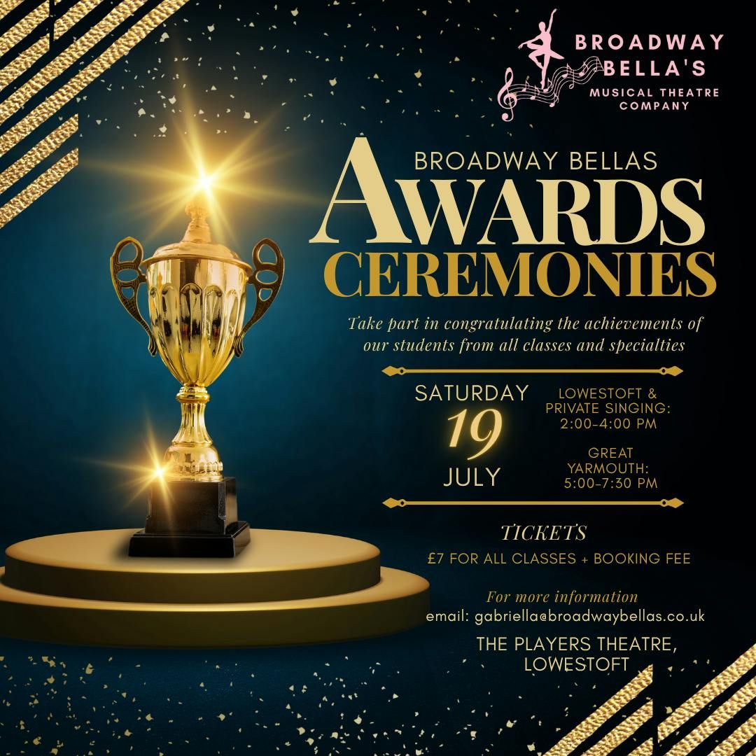 Broadway Bella's Awards Presentations 2025 - Great Yarmouth Students, 19 July | Event in Lowestoft | AllEvents