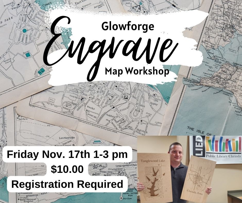 Engrave Map Clarinda Lied Public Library