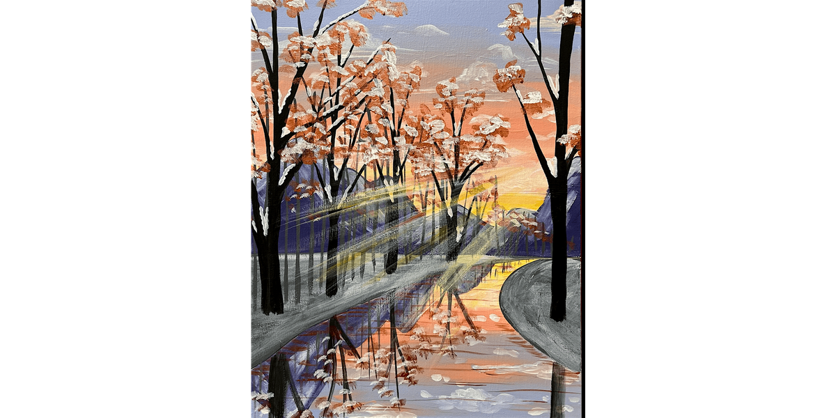 Cool Winter River - Paint and Sip in Phoenix | Classpop!™, 12 January | Event in Gilbert | AllEvents