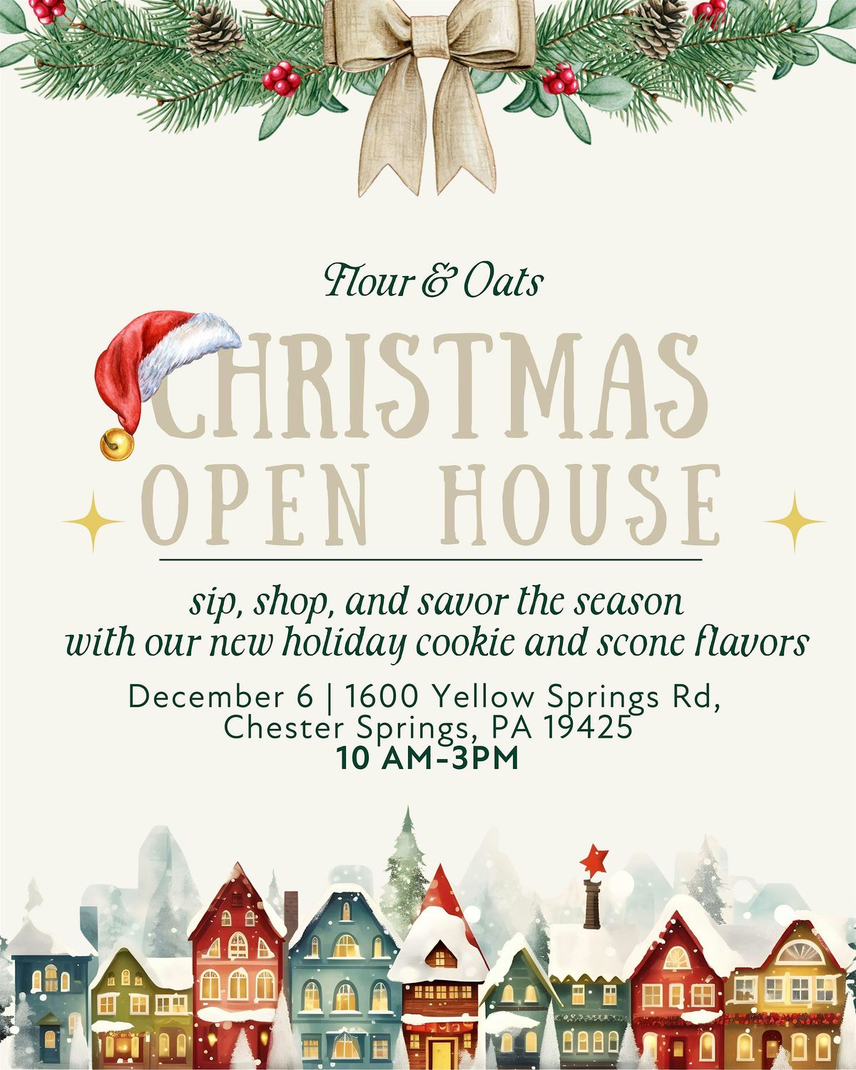 Flour and Oats Holiday Gifting Open House with Cookie and Scone Tastings, 6 December | Event in Chester Springs