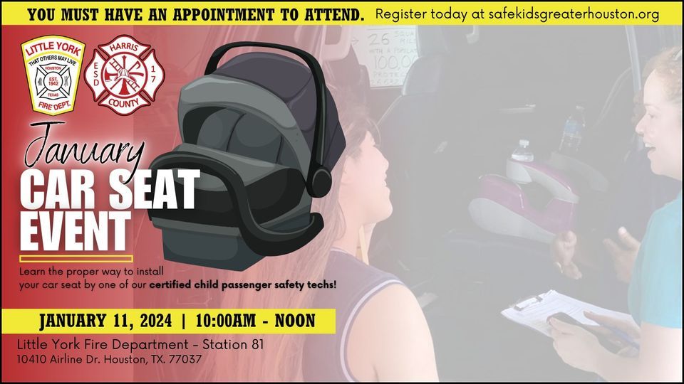 Harris County ESD 17 Car Seat Event , 10410 Airline Dr, Houston, TX 770371304, United States