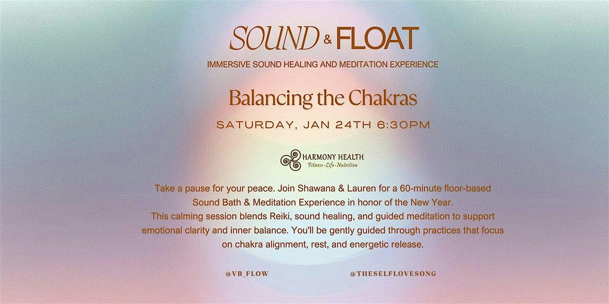 New Year Balancing the Chakras - Sound & Float (Floor Based), 24 January | Event in Virginia Beach | AllEvents