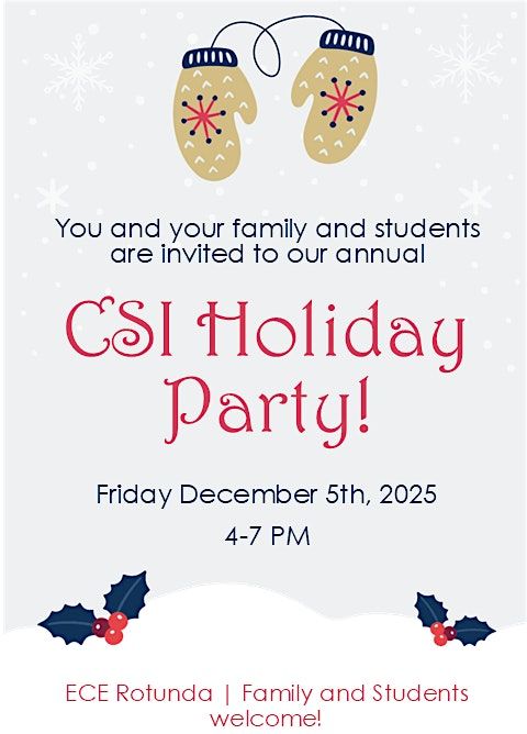 LSU CSI 2025 Holiday Party, 5 December | Event in Baton Rouge | AllEvents