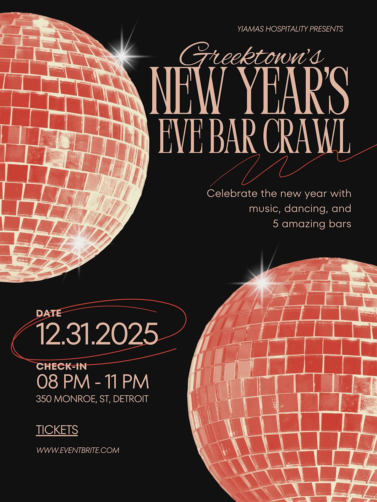 Greektown's New Years Eve Bar Crawl, 31 December | Event in Detroit | AllEvents