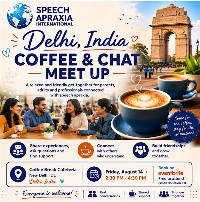 Delhi Speech Apraxia International Coffee and chat meet up
