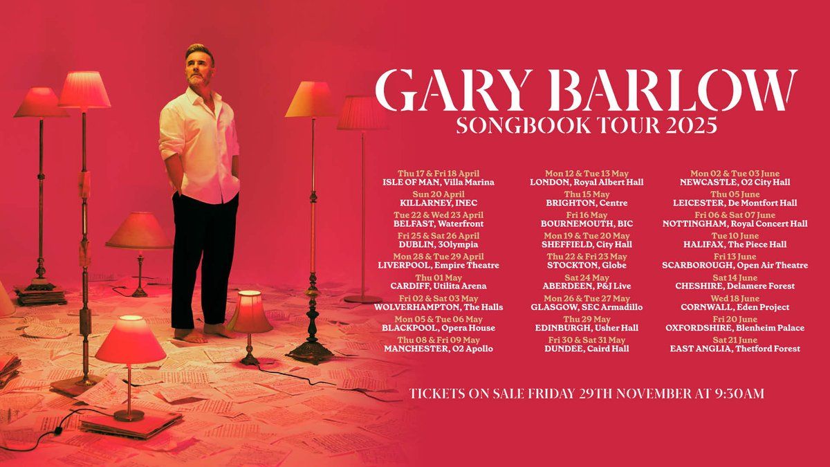 Gary Barlow Northwich Tickets, 14 June | Event in Northwich | AllEvents