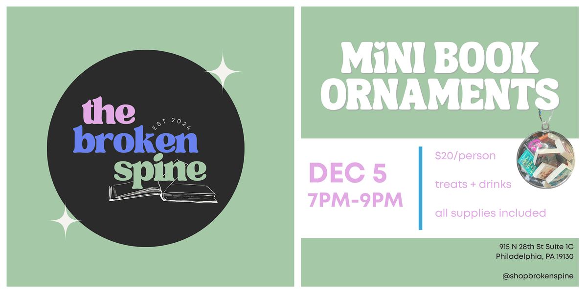 Mini Book Ornament Workshop, 5 December | Event in Philadelphia | AllEvents