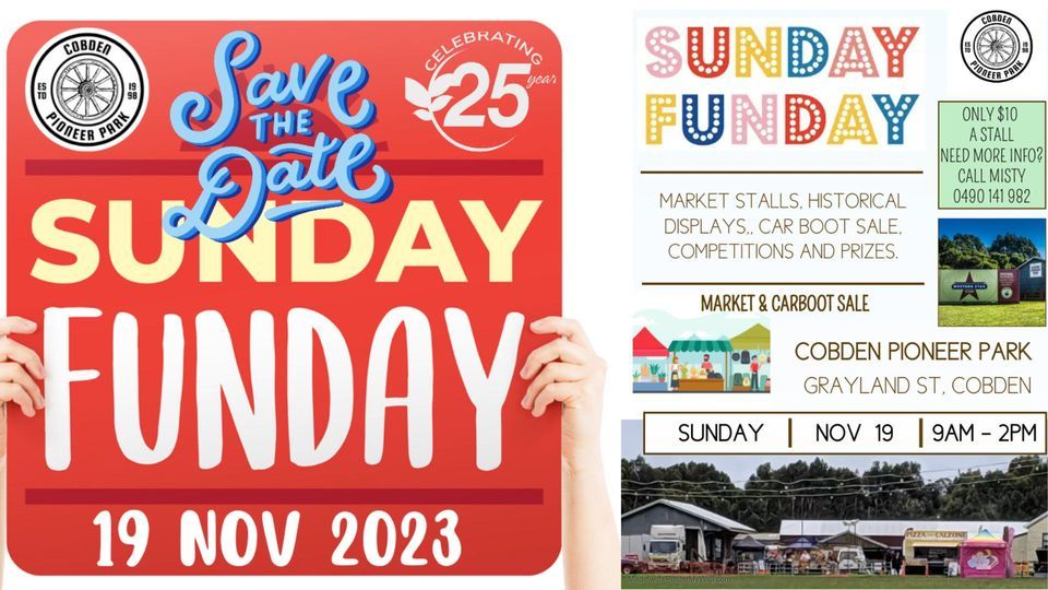 SUNDAY FUNDAY 2023 at COBDEN PIONEER PARK, Cobden Pioneer Park