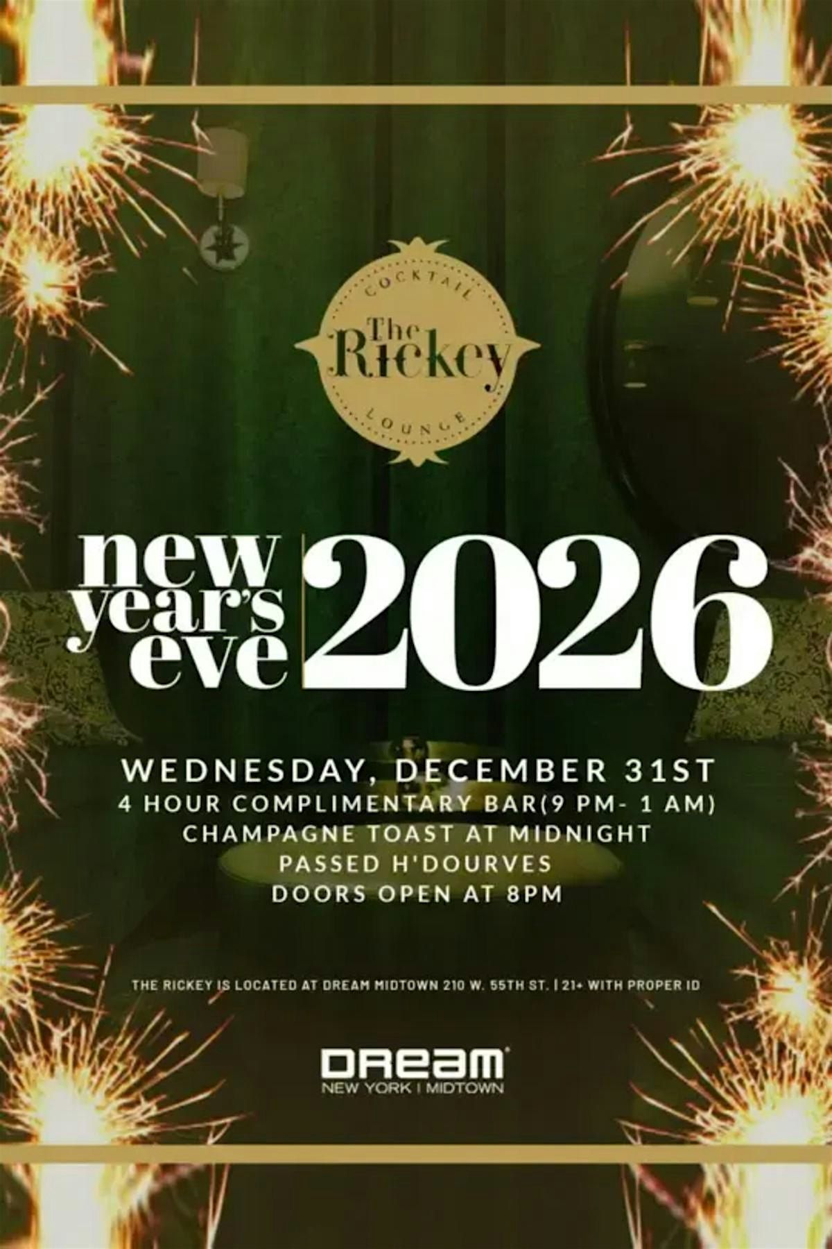 BallDrop.com Presents The Rickey at Dream Midtown NYE 2026, 31 December | Event in New York | AllEvents