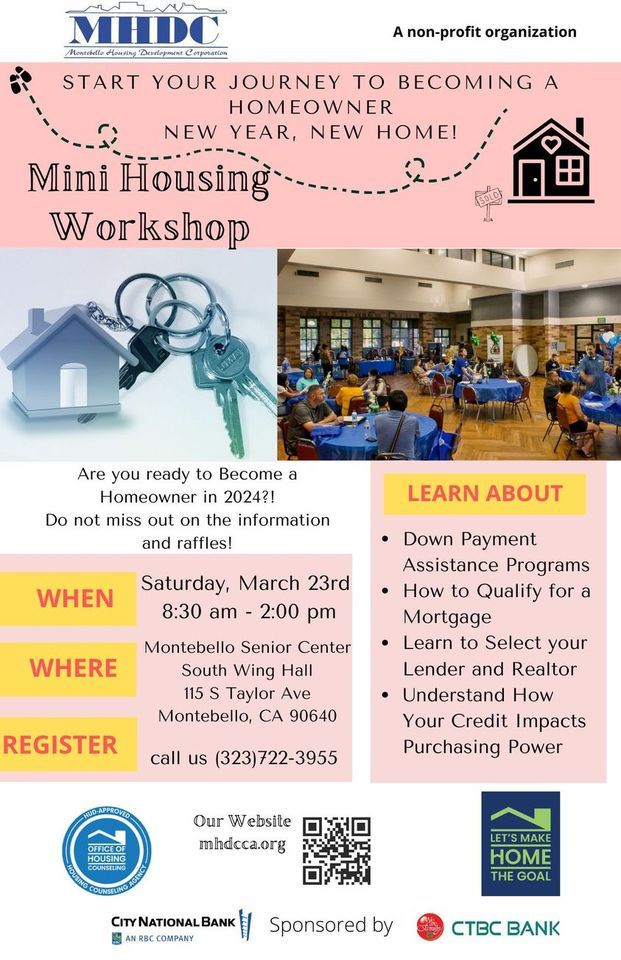 FREE Montebello Mini Housing Summit, Montebello Senior Center, 23 March