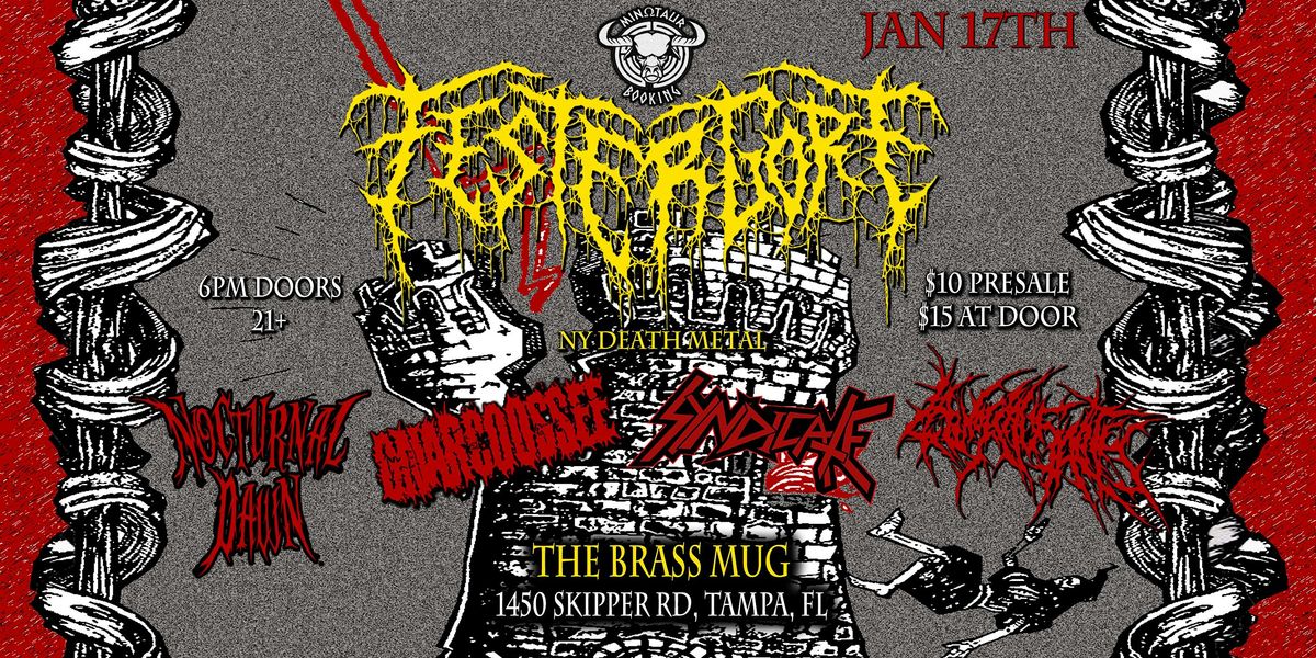 Festergore (NY) at The Brass Mug w/Law of Casuality, Syndicate & more, 17 January | Event in Tampa | AllEvents