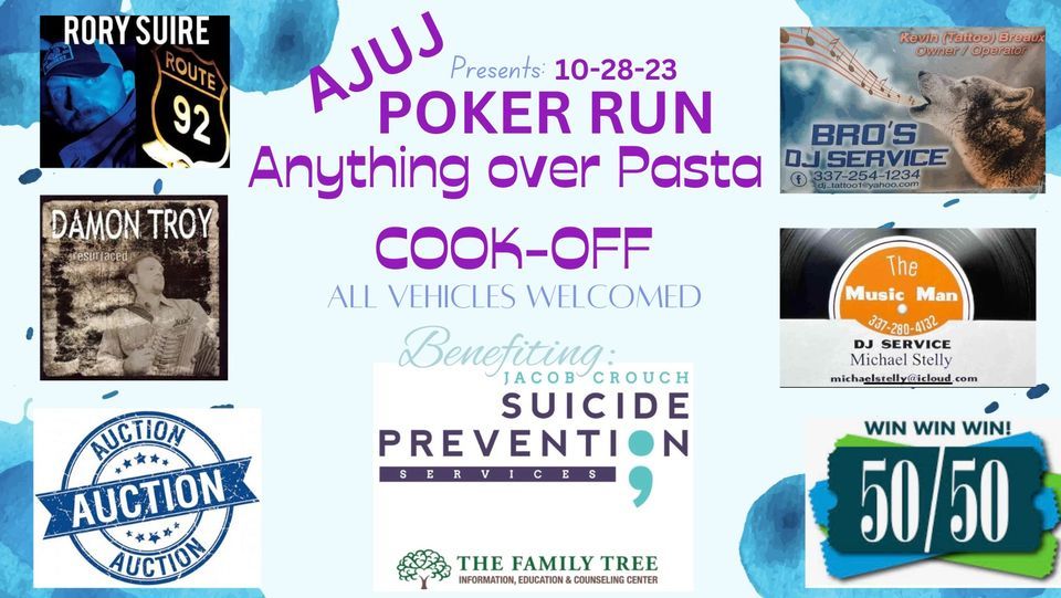 AJUJ Suicide Prevention Poker Run Lafayette LA October 14 2023 ajuj-suicide-prevention-poker-run-lafayette-la-october-14-2023