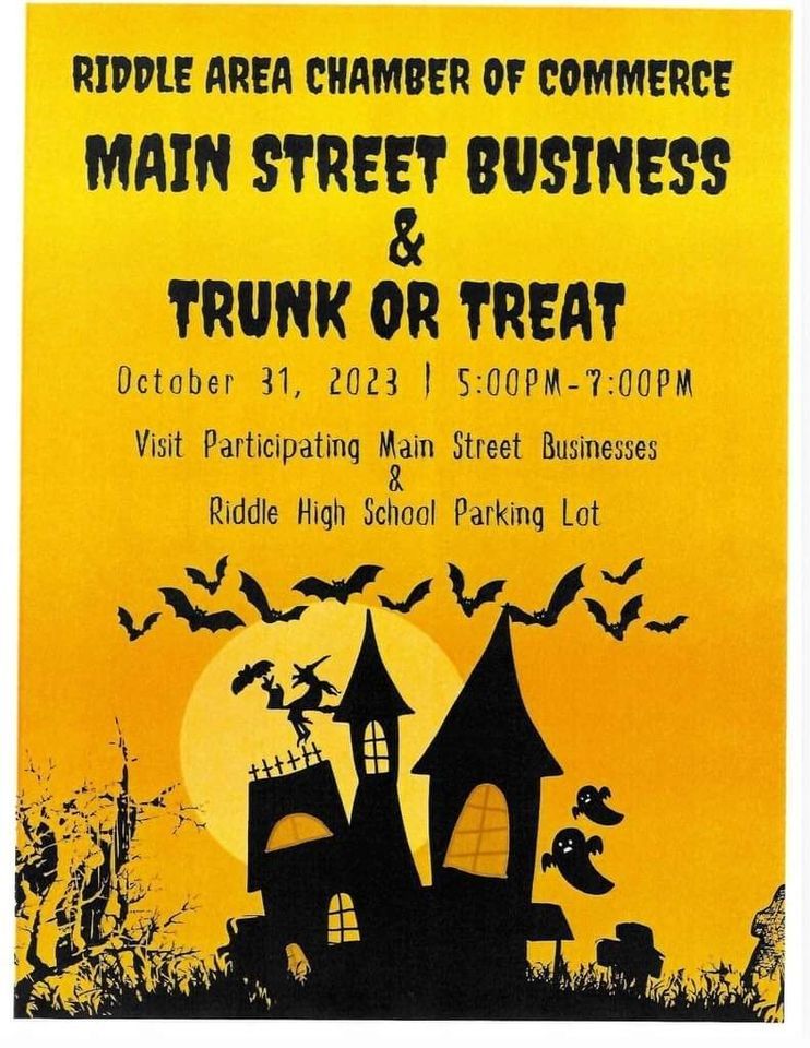 Riddle Area Chamber of Commerce Trunk or Treat , Riddle High School