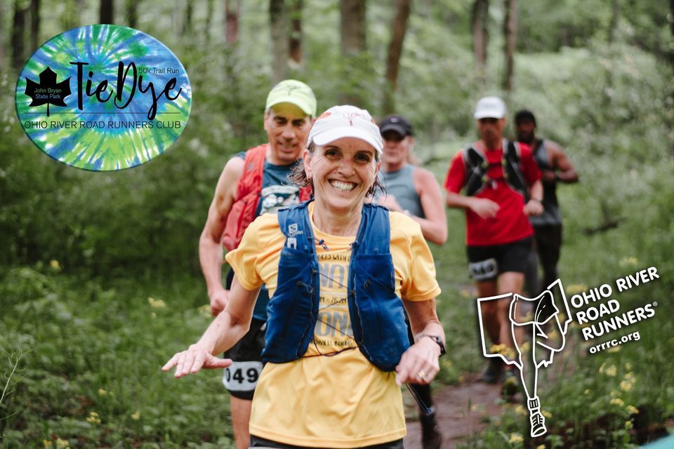 ORRRC Tie Dye 50k, John Bryan State Park, Yellow Springs, 18 May 2024
