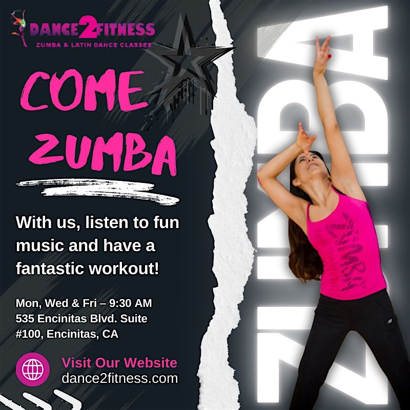 Come Zumba, 8 December | Event in Encinitas | AllEvents